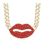 Rocky Horror Lip Necklace with Chunky Chain