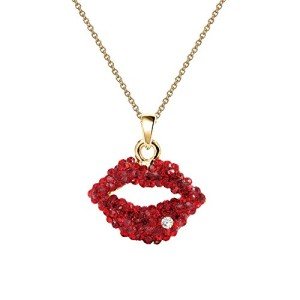 Little Red Kiss Lip Charm Necklace