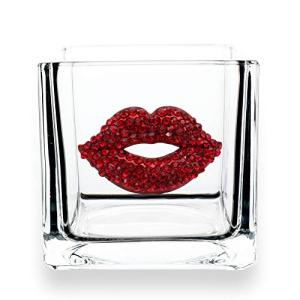 Red Lips Jeweled Candleholder Vase - Rocky Horror Inspired