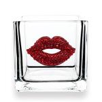Red Lips Jeweled Candleholder Vase - Rocky Horror Inspired
