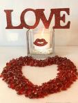 Red Lips Jeweled Candleholder Vase - Rocky Horror Inspired