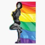Frank N Furter LGBTQ+ Pride Rainbow Vinyl Sticker