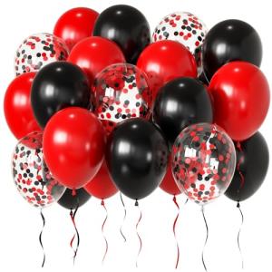 Rocky Horror Red & Black Party Balloons, 50pcs