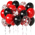Rocky Horror Red & Black Party Balloons, 50pcs