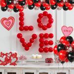 Rocky Horror Red & Black Party Balloons, 50pcs