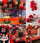 Rocky Horror Red & Black Party Balloons, 50pcs