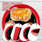 Rocky Horror Red and Black Party Plates, Napkins and Utensils Set