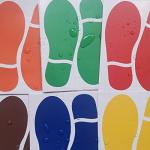 Rocky Horror PVC Footprint Dance Stickers - 6 Colors - Time Warp - LGBTQ+ Rainbow