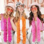 Rocky Horror Red & Black Faux Feather Boas - 5 Pack