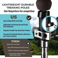 Collapsible Nordic Hiking Poles - Cork Handle, Ultralight