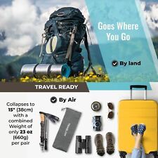 Collapsible Nordic Hiking Poles - Cork Handle, Ultralight