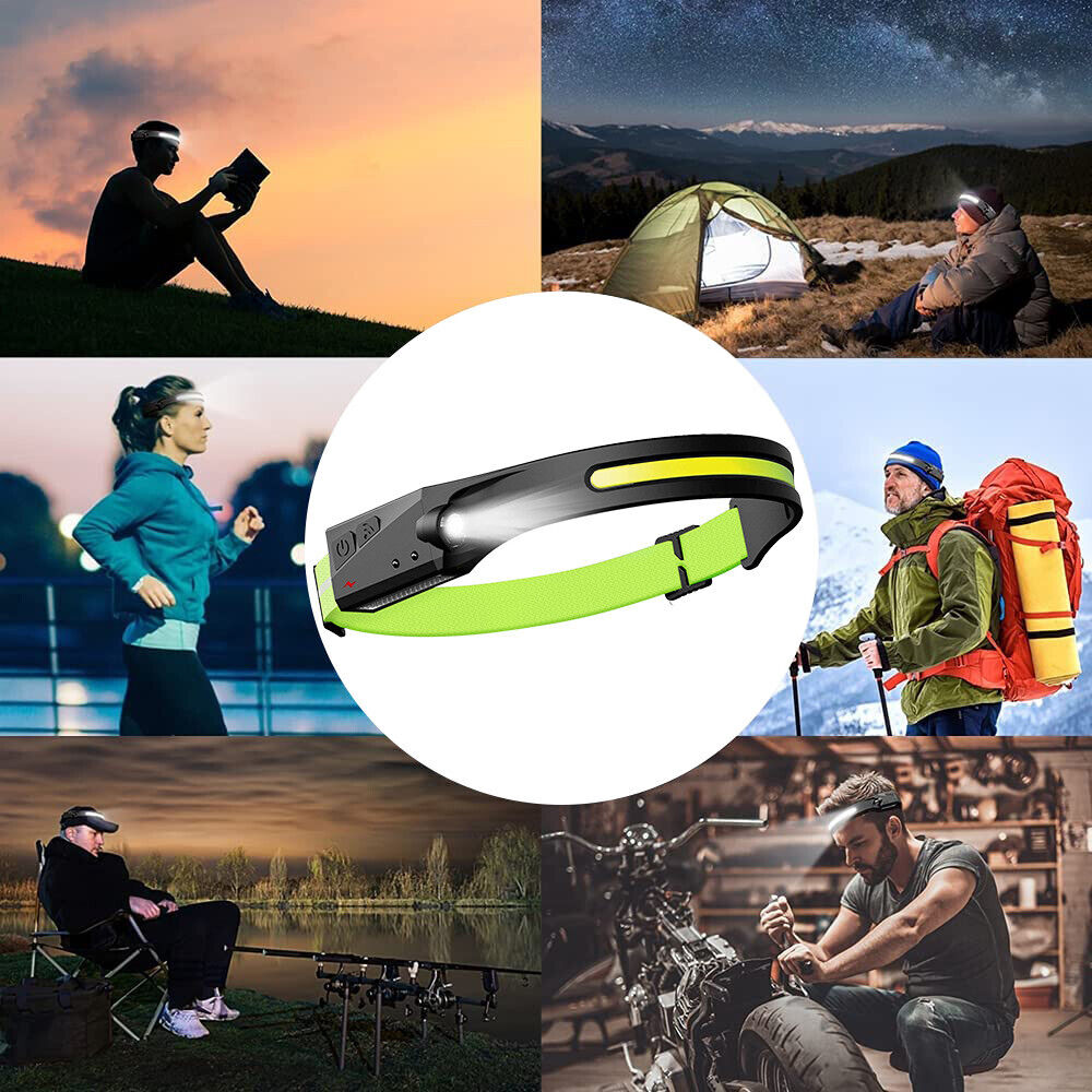 Waterproof Headlamps for Hiking, Fishing, Cycling - Set of 2