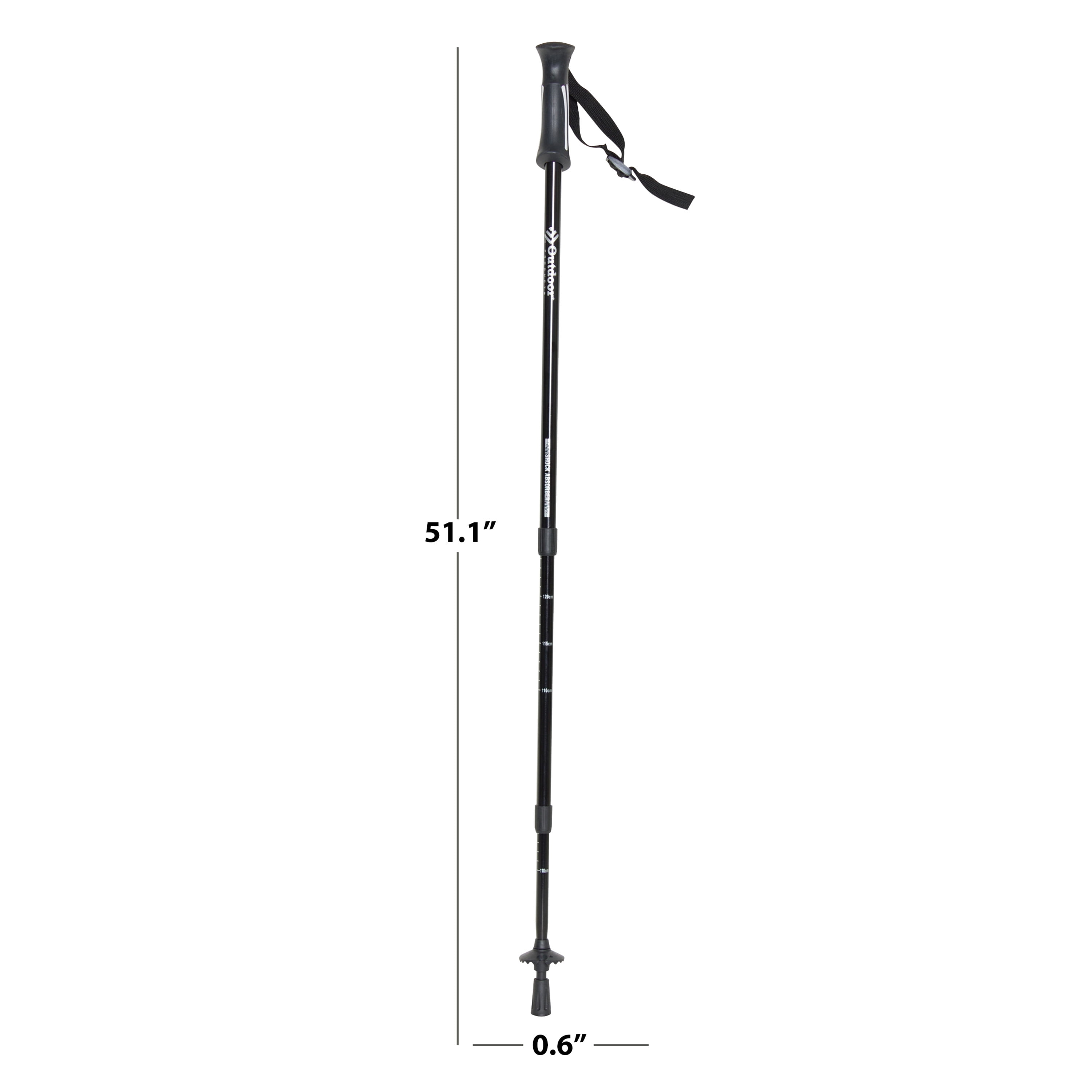 Apex Trekking Walking Hiking Pole Set - Black