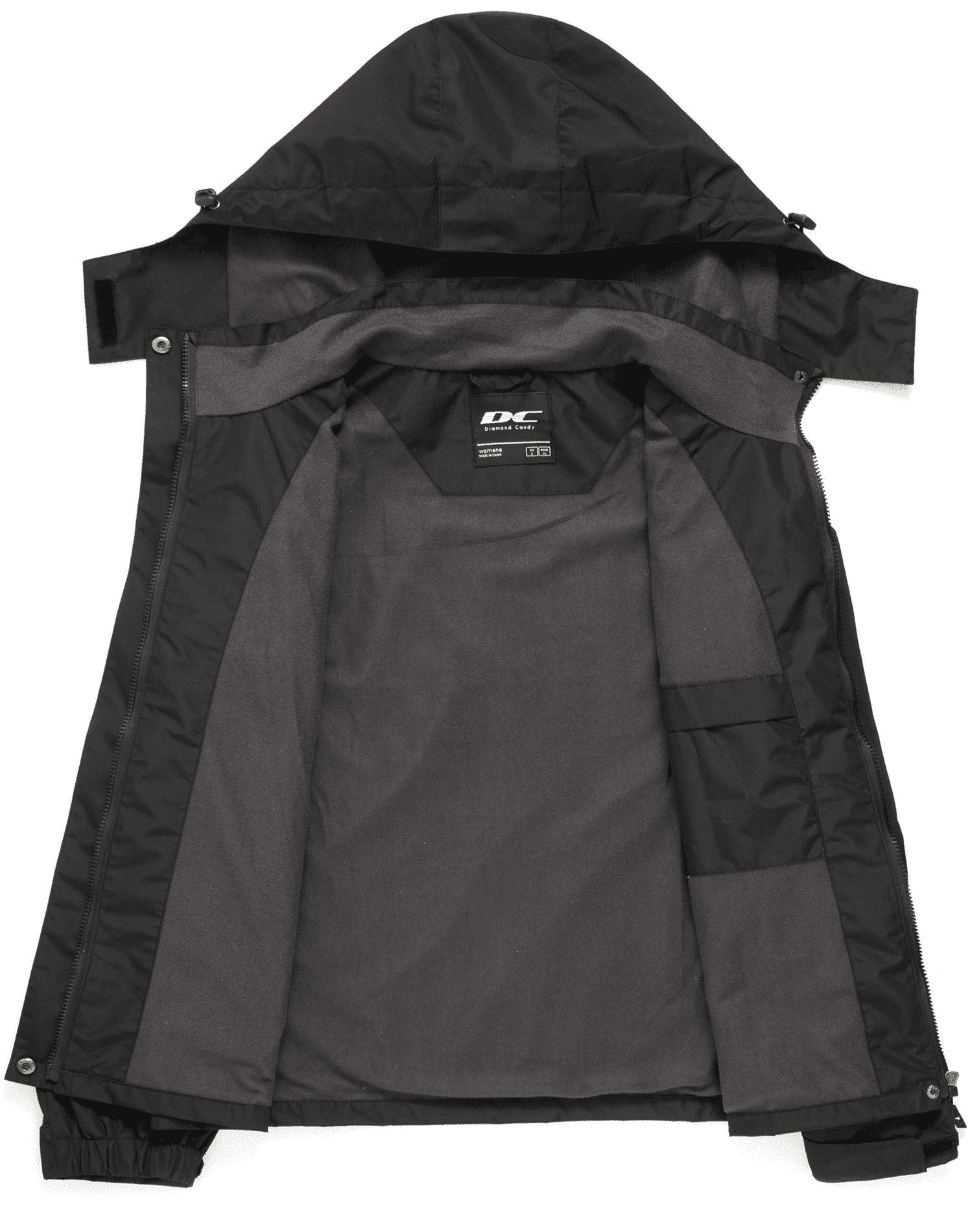 Lightweight Diamond Candy Women's Hooded Hiking Rain Jacket