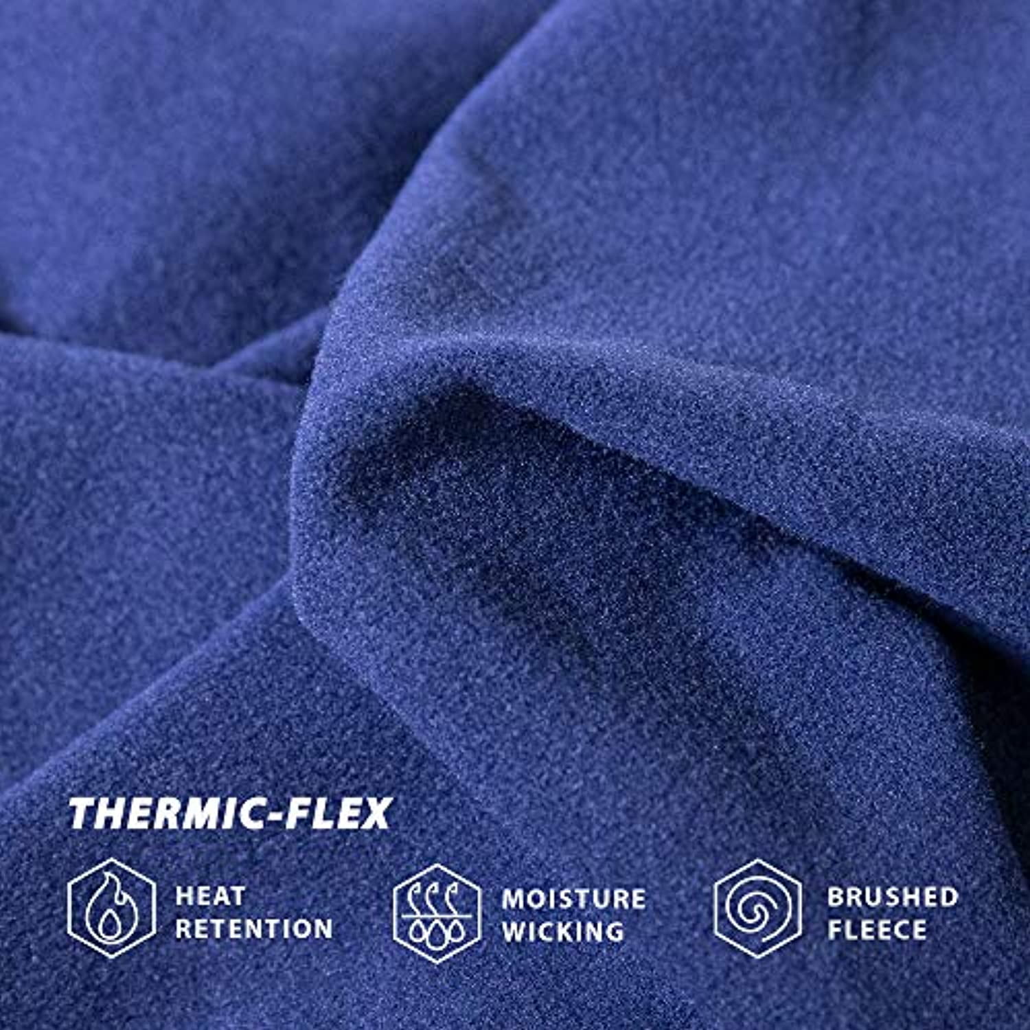 Women's Fleece-Lined Thermal Long Johns - Navy (Large)