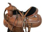 Brown Leather Horse Saddle for Trail Riding