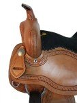 Tooled Leather Western Trail Saddle Tack Set