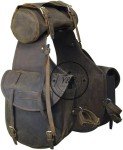 Crazy Horse Leather Saddle Bag for Trail Riding