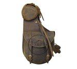 Crazy Horse Leather Saddle Bag for Trail Riding
