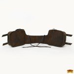 Dark Brown Soft Leather Saddle Bag for Hiking