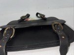 New Tough 1 Black Leather Saddle Trail Riding Bag #73-8914 M-501