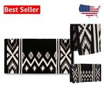 High-Quality 38in x 34in Wool Saddle Blanket - Rustic Charm for Any Setting