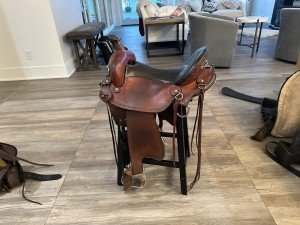 Handmade Brown Saddle for Hiking Adventures
