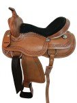 Comfortable Tooled Leather Horse Tack Set for Trails