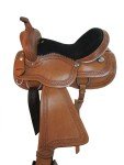 Comfortable Tooled Leather Horse Tack Set for Trails