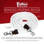 7' Flat Braid Cotton Roping Rein for Horses