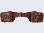 Heavy-Duty Floral Leather Saddle Bag for Trails