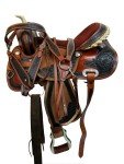 Floral Tooled Gaited Western Saddle Tack Set