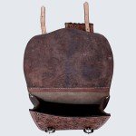 Heavy-Duty Floral Leather Saddle Bag for Trails