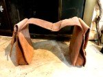 Tan Leather Saddle Bags for Hiking and Biking