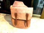 Tan Leather Saddle Bags for Hiking and Biking