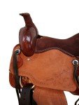 Brown Tooled Leather Western Saddle for Horses