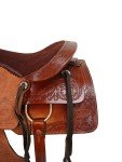 Brown Tooled Leather Western Saddle for Horses