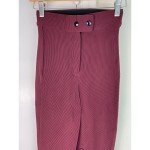Purple Ribbed Skinny Stretch Hiking Pants for Women