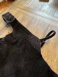 Black Leather Western Show Chaps for Riding