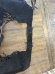 Black Leather Western Show Chaps for Riding