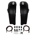 Matte Black Saddle Bags with Electronic Latch for Chieftain