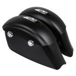 Matte Black Saddle Bags with Electronic Latch for Chieftain