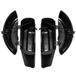 Matte Black Saddle Bags with Electronic Latch for Chieftain