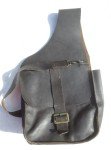 Brown Leather Saddlebags for Hiking and Riding