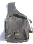 Brown Leather Saddlebags for Hiking and Riding