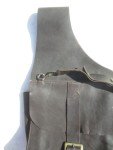 Brown Leather Saddlebags for Hiking and Riding