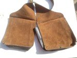 Brown Leather Saddlebags for Hiking and Riding