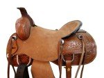Tooled Leather Trail Saddle with Pleasure Basket