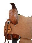 Tooled Leather Trail Saddle with Pleasure Basket