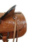 Tooled Leather Trail Saddle with Pleasure Basket